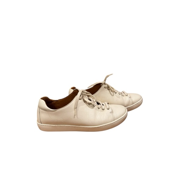 Sezane Shoes - Sezane Womans White Leather Sneakers